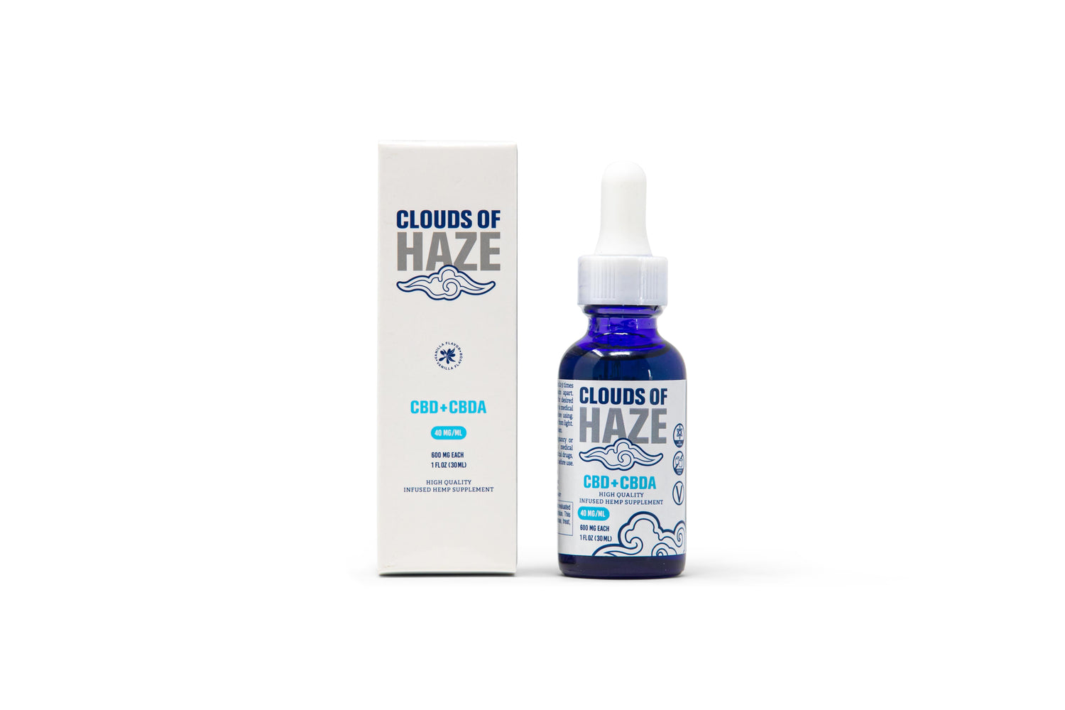 CBDA+CBD blend tincture oil - CBD+CBDA Oil - Clouds of Haze